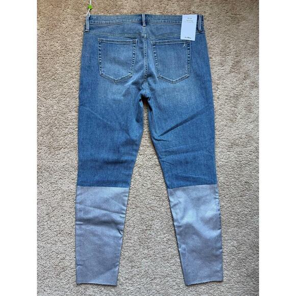 NWT Sam Edelman The Kitten Mid Rise Skinny Ankle Jeans Blue/Silver Women's 12/31 - Picture 6 of 11